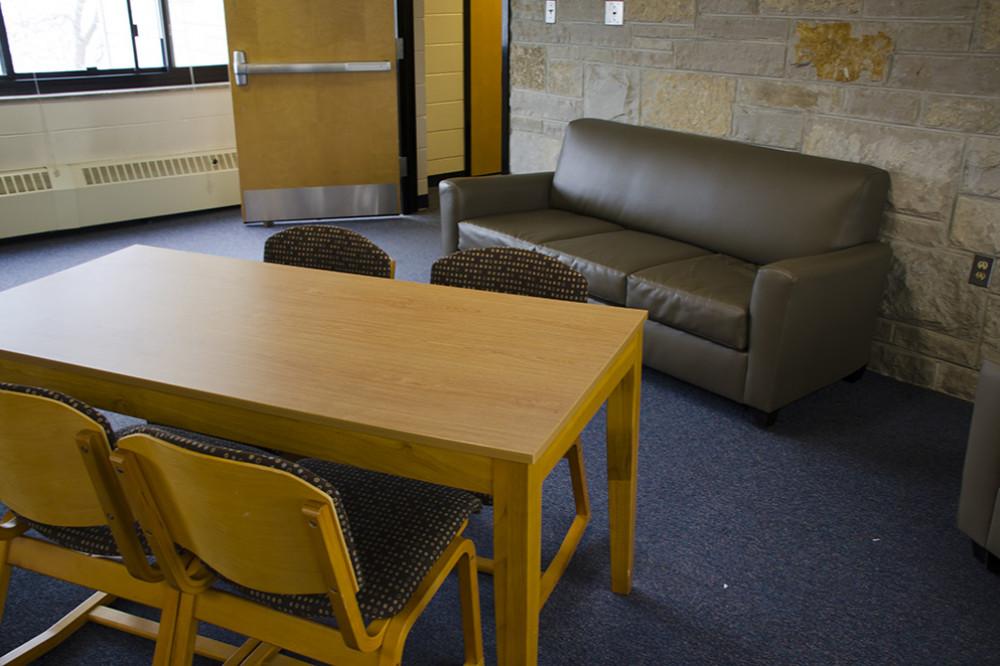 A lounge in Tarble Hall.